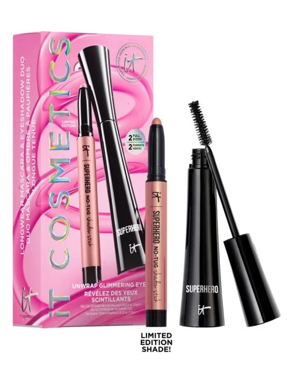 it cosmetics Superhero Mascara &
Shimmer Eye Duo - Pink